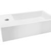 Lotte fontein links 40 x 22 x 10 cm solid surface mat wit - Fonteinen | Lapy
