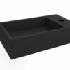 Lotte fontein rechts 40 x 22 x 10 cm solid surface mat zwart - Wastafels | Lapy