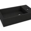 Lotte fontein rechts 40 x 22 x 10 cm solid surface mat zwart - Wastafels | Lapy