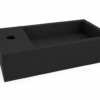 Lotte fontein links 40 x 22 x 10 cm solid surface mat zwart - Wastafels | Lapy
