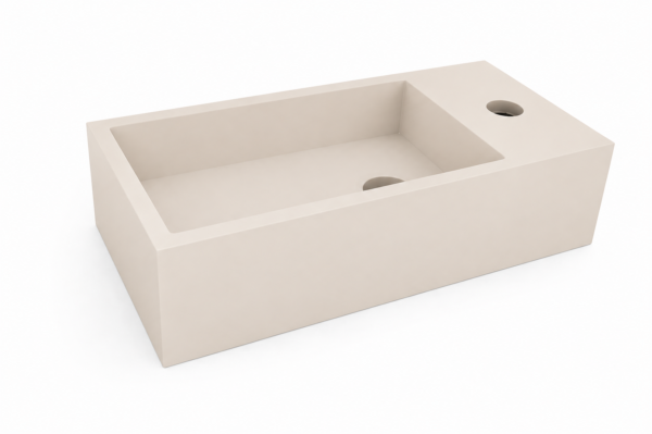 Lotte fontein rechts 40 x 22 x 10 cm solid surface beige - Wastafels | Lapy