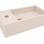 Lotte fontein links 40 x 22 x 10 cm solid surface beige - Wastafels | Lapy