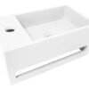 Julia fontein links 35 x 20 x 16 cm solid surface mat wit - Fonteinen | Lapy