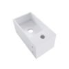 Julia fontein links 35 x 20 x 16 cm solid surface mat wit - Fonteinen | Lapy