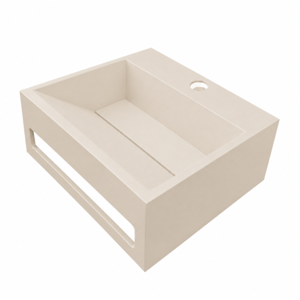Julia fontein 30 x 28 x 12,5 cm solid surface beige - Wastafels | Lapy