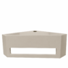 Julia hoekfontein 35 x 35 x 16 cm solid surface beige - Wastafels | Lapy
