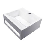 Julia fontein 30 x 28 x 12,5 cm solid surface mat wit - Fonteinen | Lapy