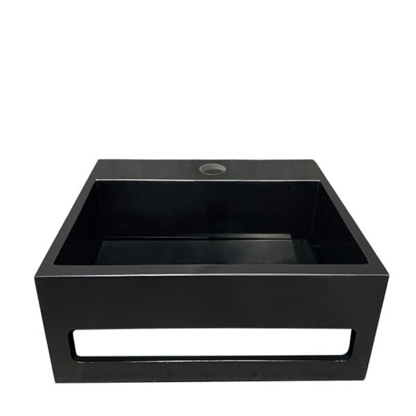 Julia fontein 30 x 28 x 12,5 cm solid surface mat zwart - Fonteinen | Lapy