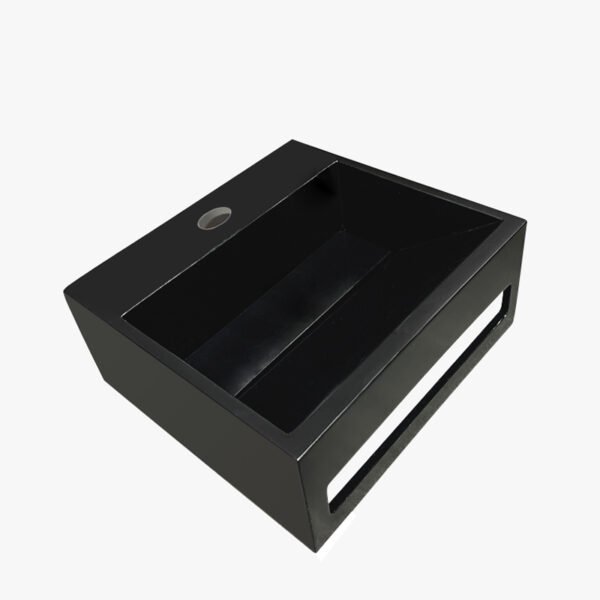 Julia fontein 30 x 28 x 12,5 cm solid surface mat zwart - Fonteinen | Lapy
