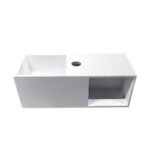Julia fontein met nis 54 x 20 x 20 cm solid surface mat wit - Fonteinen | Lapy