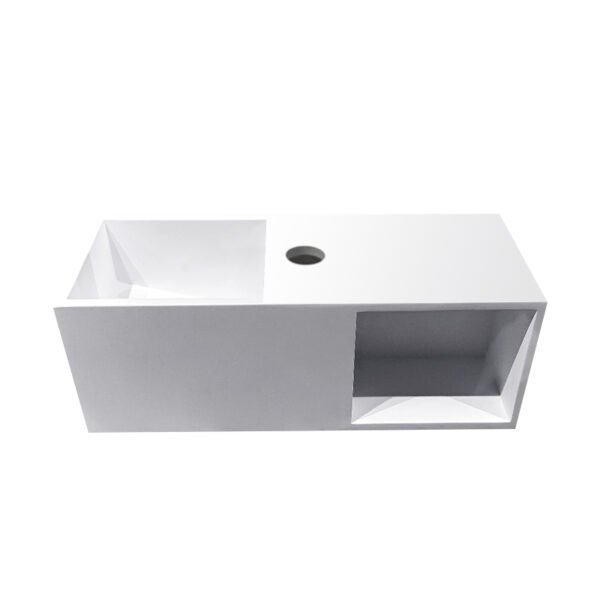 Julia fontein met nis 54 x 20 x 20 cm solid surface mat wit - Fonteinen | Lapy