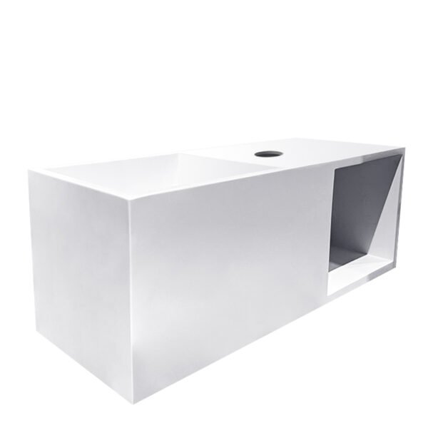 Julia fontein met nis 54 x 20 x 20 cm solid surface mat wit - Fonteinen | Lapy
