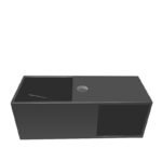 Julia fontein met nis 54 x 20 x 20 cm solid surface mat zwart - Fonteinen | Lapy