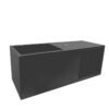 Julia fontein met nis 54 x 20 x 20 cm solid surface mat zwart - Fonteinen | Lapy