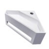 Julia hoekfontein 35 x 35 x 16 cm solid surface mat wit - Fonteinen | Lapy