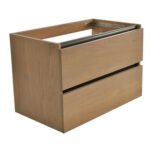 OAK onderkast met 2 laden 80 x 46 cm eik - Wastafelkasten | Lapy