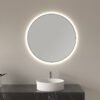 Novi spiegel rond met LED, dimbaar 100 cm mat zwart - Spiegels met verlichting | Lapy