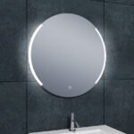 Round spiegel rond met LED, dimbaar en spiegelverwarming 80 cm - Spiegels met verlichting | Lapy