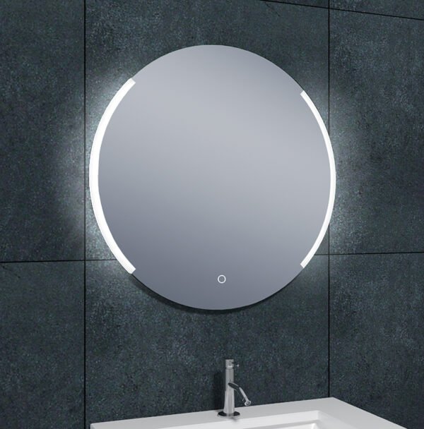 Round spiegel rond met LED, dimbaar en spiegelverwarming 80 cm - Spiegels met verlichting | Lapy