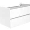 Vision onderkast met 2 laden 80 x 46 cm glans wit - Wastafelkasten | Lapy