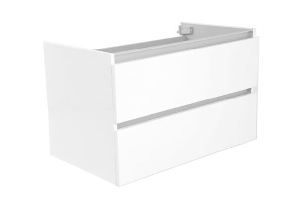 Vision onderkast met 2 laden 80 x 46 cm glans wit - Wastafelkasten | Lapy