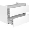 Vision onderkast met 2 laden 80 x 46 cm glans wit - Wastafelkasten | Lapy