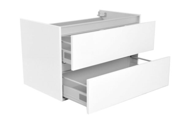 Vision onderkast met 2 laden 80 x 46 cm glans wit - Wastafelkasten | Lapy