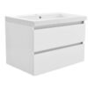Vision onderkast met 2 laden 80 x 46 cm glans wit - Wastafelkasten | Lapy