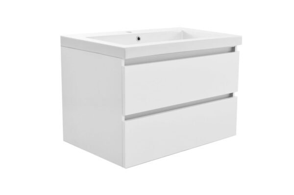 Vision onderkast met 2 laden 80 x 46 cm glans wit - Wastafelkasten | Lapy