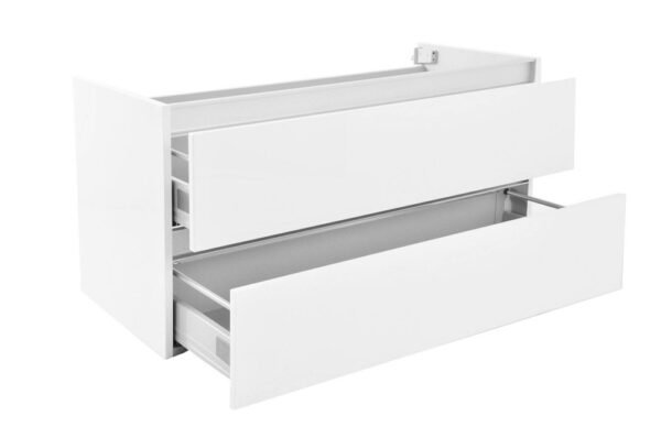 Vision onderkast met 2 laden 100 x 46 cm glans wit - Wastafelkasten | Lapy