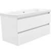 Vision onderkast met 2 laden 100 x 46 cm glans wit - Wastafelkasten | Lapy