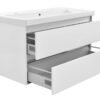 Vision onderkast met 2 laden 100 x 46 cm glans wit - Wastafelkasten | Lapy