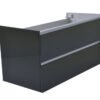 Vision onderkast met 2 laden 100 x 46 cm hoogglans grijs - Wastafelkasten | Lapy