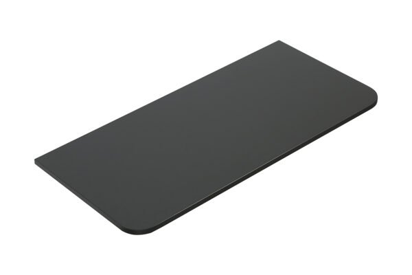 Novira topblad afgeronde hoeken 100 x 48 cm mat zwart