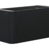 Sulora onderkast afgeronde hoeken geribbeld met 1 lade 1 uitsparing 120 x 48 cm mat zwart - Badkamermeubelen | Lapy