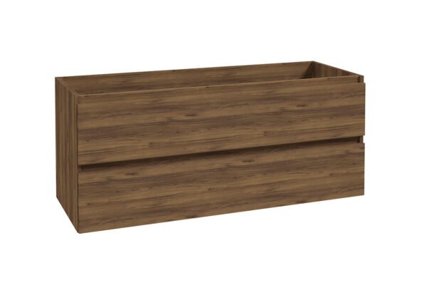 Alvara onderkast met 2 laden 2 uitsparingen 120 x 46 cm warm eiken - Badkamermeubelen | Lapy