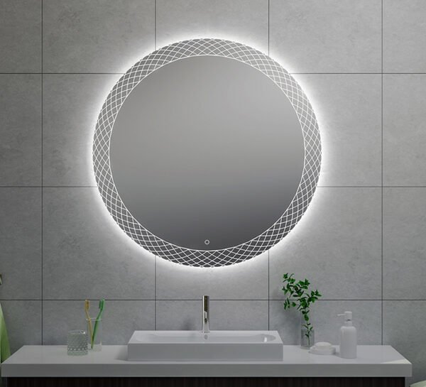 Deco spiegel rond met LED, dimbaar 100 cm - Spiegels met verlichting | Lapy
