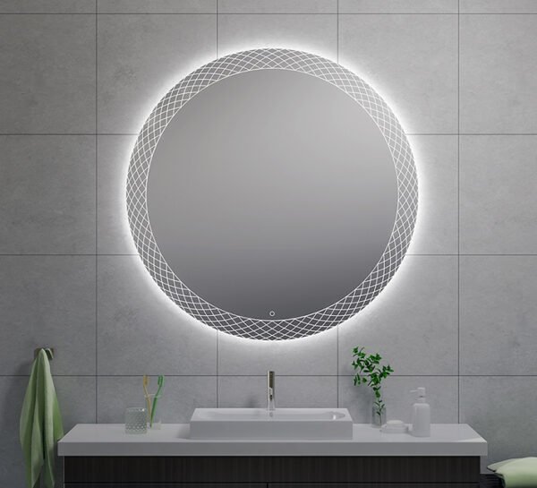 Deco spiegel rond met LED, dimbaar 120 cm - Spiegels met verlichting | Lapy