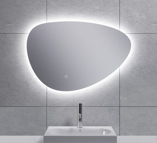Uovo spiegel ovaal met LED, dimbaar en spiegelverwarming 70 cm - Spiegels met verlichting | Lapy