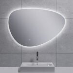 Uovo spiegel ovaal met LED, dimbaar en spiegelverwarming 80 cm - Spiegels met verlichting | Lapy