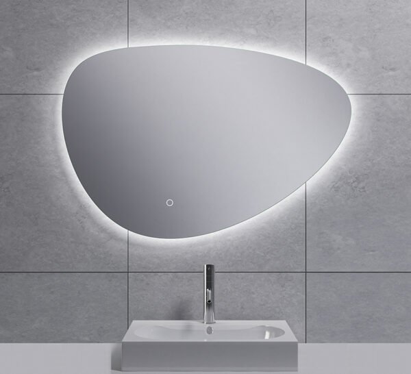 Uovo spiegel ovaal met LED, dimbaar en spiegelverwarming 80 cm - Spiegels met verlichting | Lapy