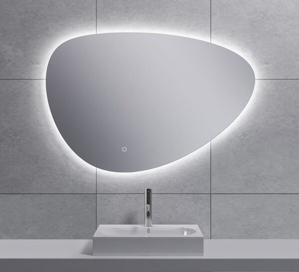 Uovo spiegel ovaal met LED, dimbaar en spiegelverwarming 90 cm - Spiegels met verlichting | Lapy