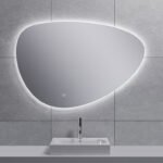Uovo spiegel ovaal met LED, dimbaar en spiegelverwarming 100 cm - Spiegels met verlichting | Lapy