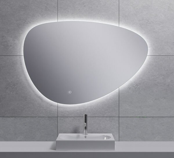 Uovo spiegel ovaal met LED, dimbaar en spiegelverwarming 100 cm - Spiegels met verlichting | Lapy