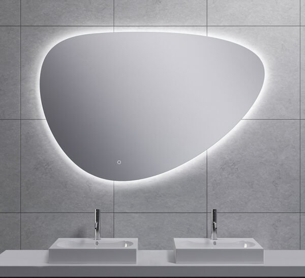 Uovo spiegel ovaal met LED, dimbaar en spiegelverwarming 120 cm - Spiegels met verlichting | Lapy