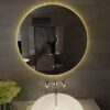 Giro spiegel rond met LED, dimbaar 80 cm - Spiegels met verlichting | Lapy