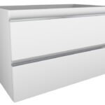 Tigris onderkast met 2 laden 80 x 46 cm glans wit - Wastafelkasten | Lapy
