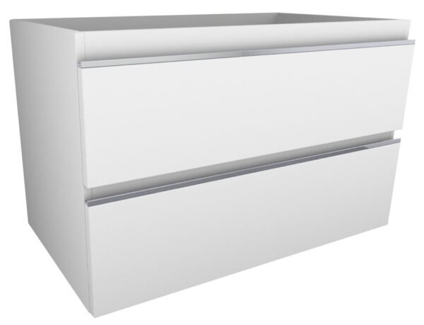 Tigris onderkast met 2 laden 80 x 46 cm glans wit - Wastafelkasten | Lapy