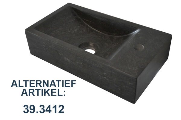 Raw fontein rechts 40x22x10 cm hardsteen gezoet - Fonteinen | Lapy
