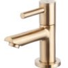 Fonteinset Rhea S mini met fontein links carrara, kraan, sifon en afvoerplug geborsteld messing - Complete fonteinsets | Lapy